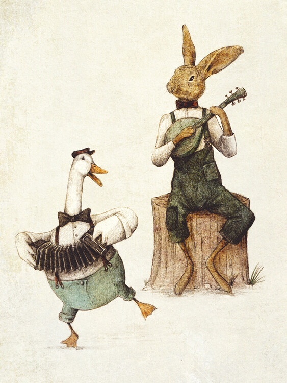 Плакат Feathered & Furry Harmony