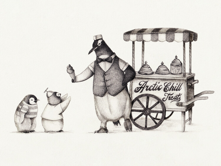 Плакат Arctic Chill Treats b/w
