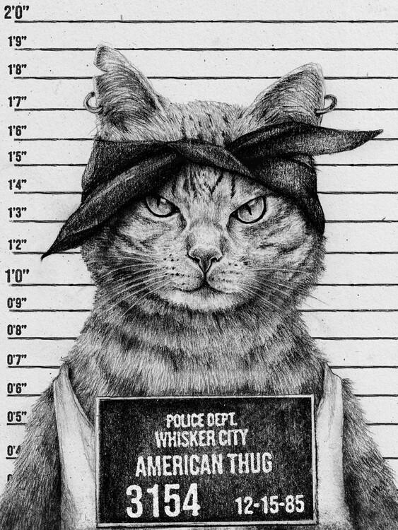 Плакат American Thug b/w