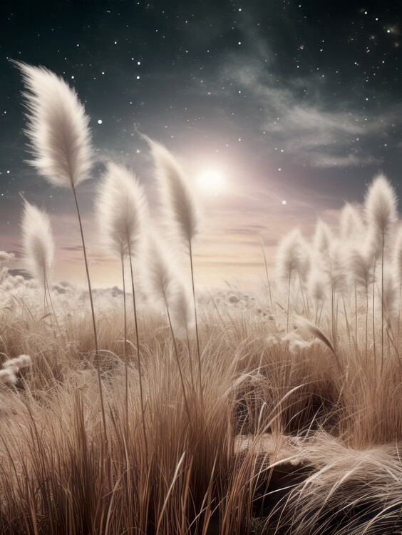 Poster Pampas grass illusion