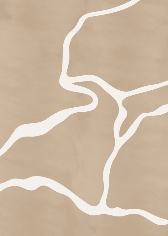 Póster river in the sand Modern Minimalistic Wall Art Scandinavian