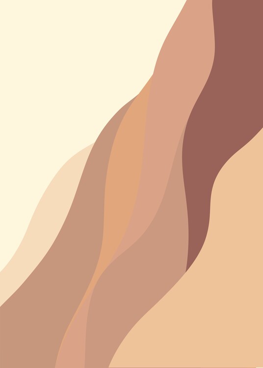 Плакат Sand dunes and rocky desert