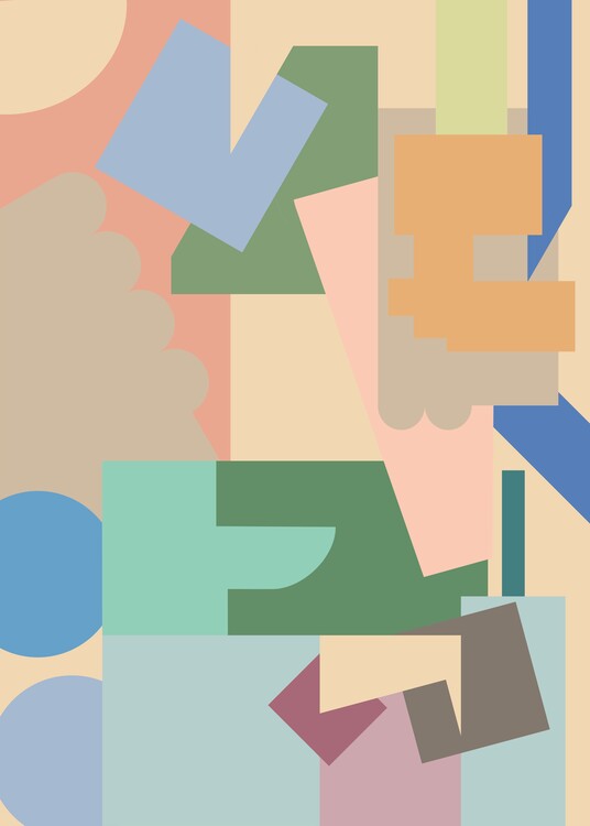 Плакат Random Shapes and Colors #1