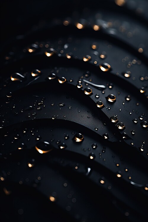 Плакат Black color background with drops