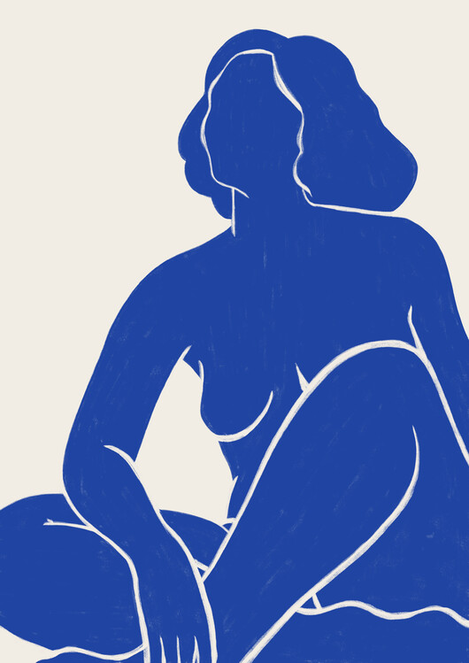 Poster Abstract figure illustration, Nude 2