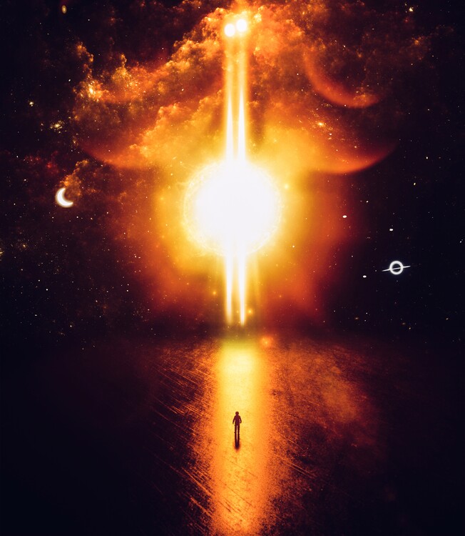 Plagát Alone at the birth of the universe