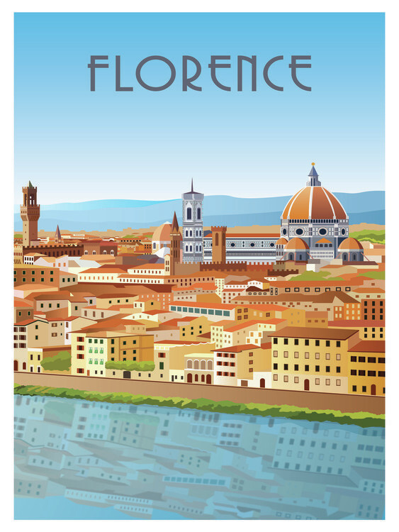 Plakát Florence Skyline Tuscany Italy