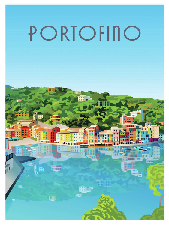 Plakát Portofino Italy