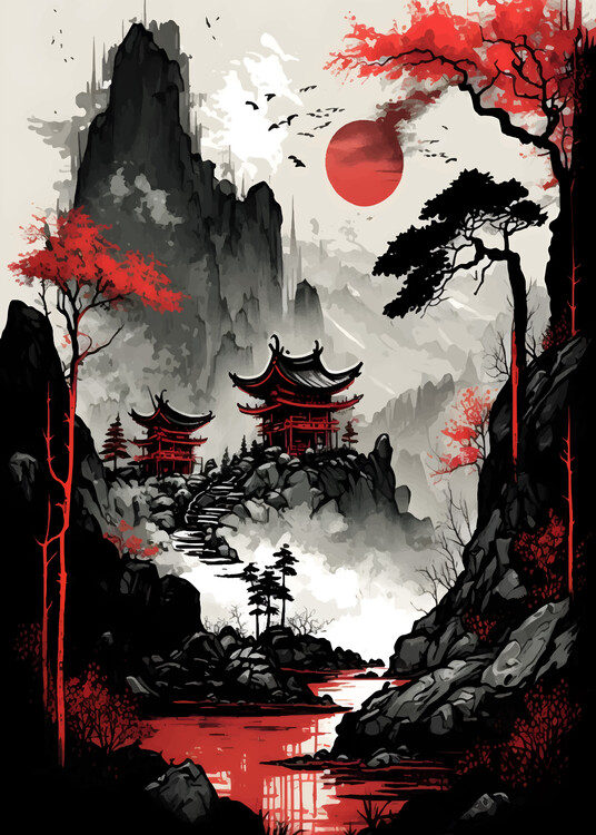Poster Red Moon Japan