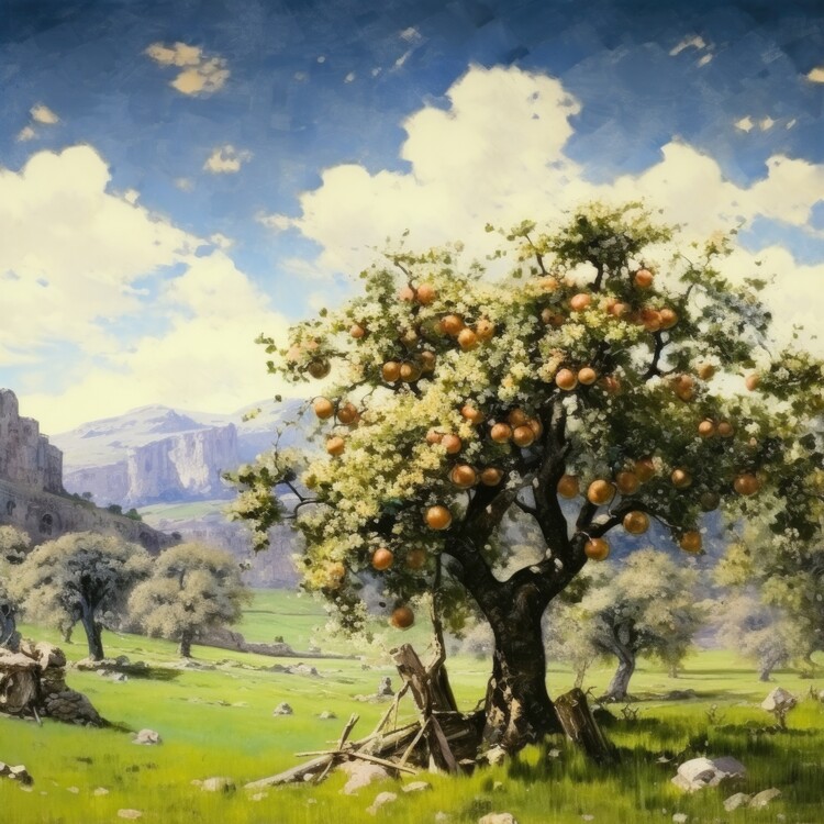 Poster Orchard Bliss Countryside