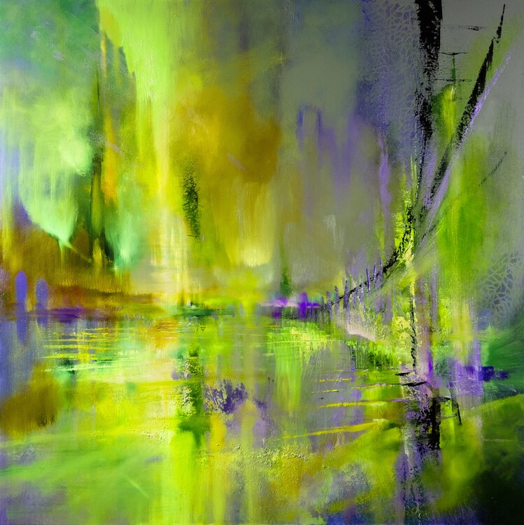 Poster The bridge - green and gold