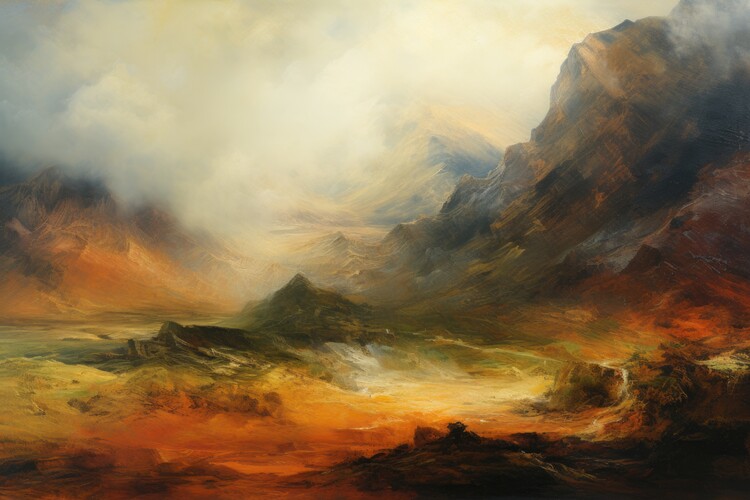 Poster Mystic Mountain Landscape