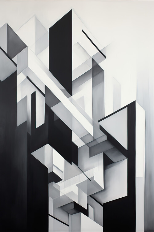 Plakat Abstract background with geometric shapes