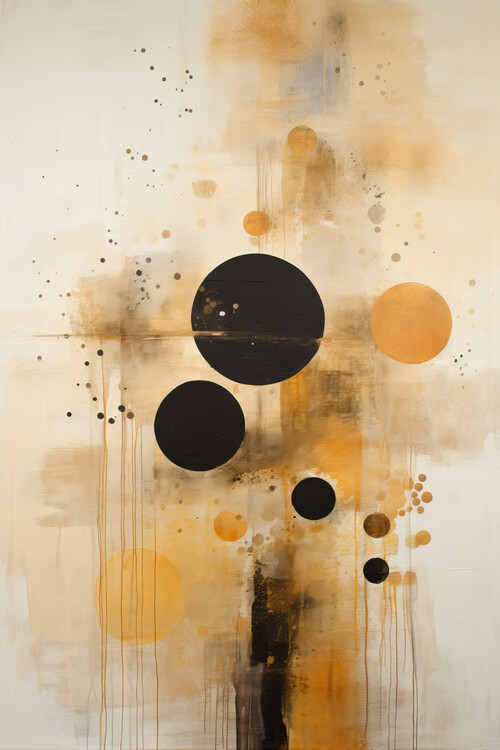 Плакат Abstract background with golden tones