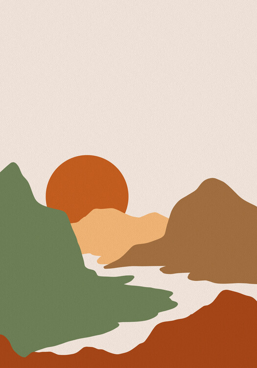 Плакат Mountain Sunset 1