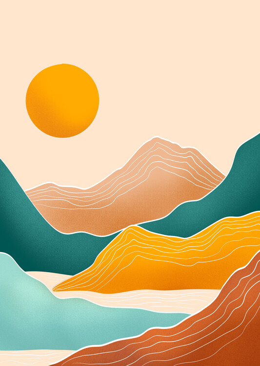 Плакат Mountains and Rivers