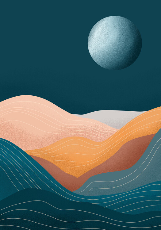 Poster Blue Moon Mountains