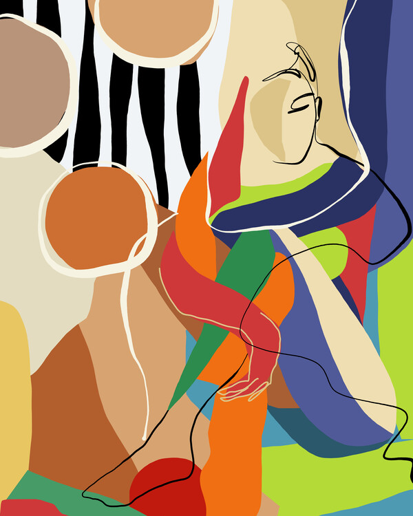 Poster Woman Sitting