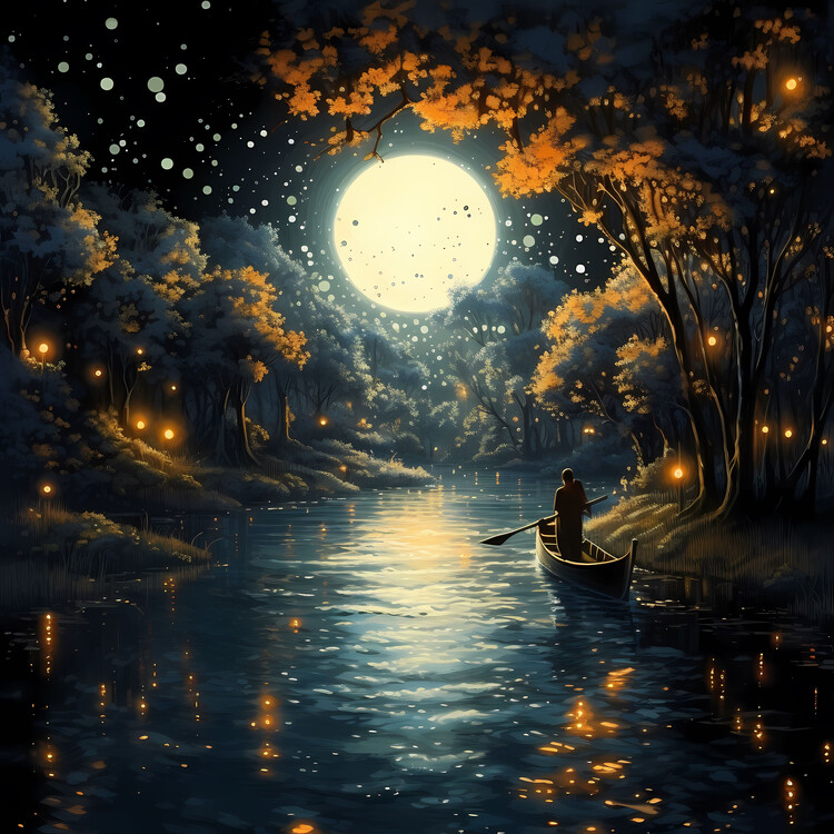 Poster Magical Moonlit Night