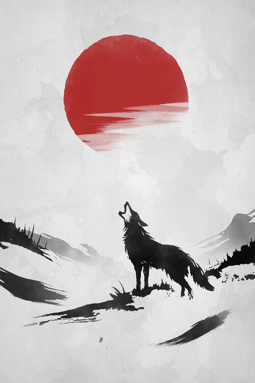 Poster Wolf under the sun