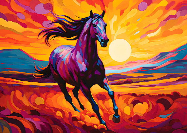 Poster Horse Run