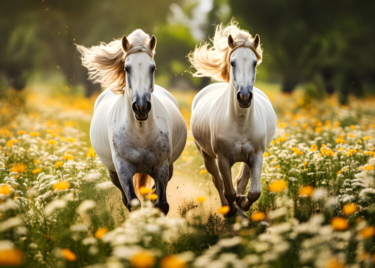 Poster Horses Run