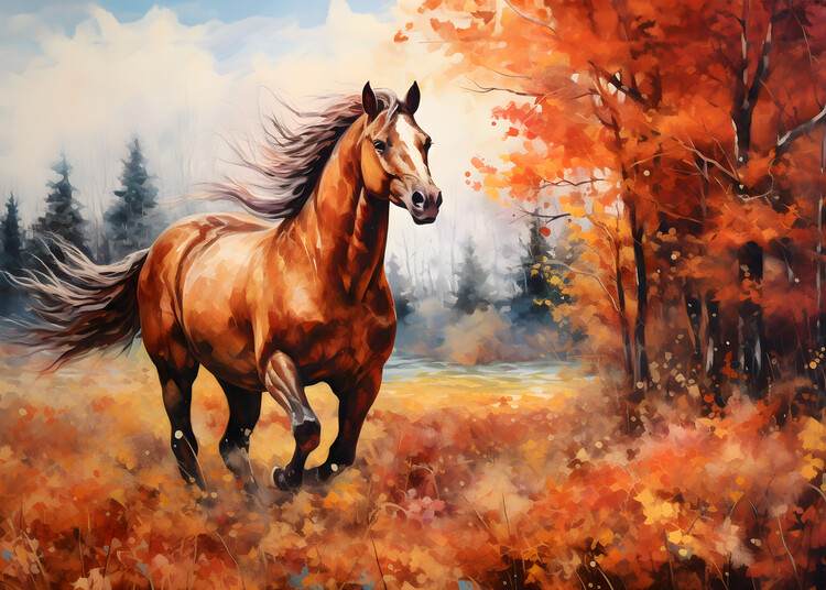 Poster Horse Run