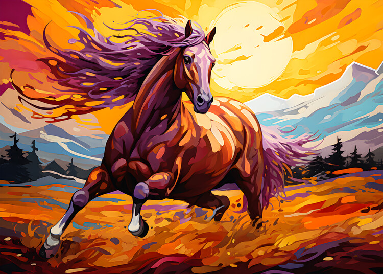 Poster Horse Run