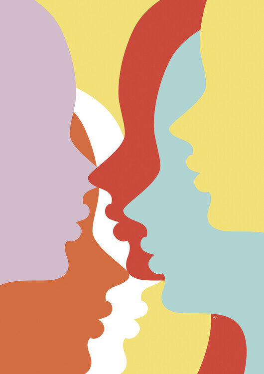 Плакат Colourful Faces