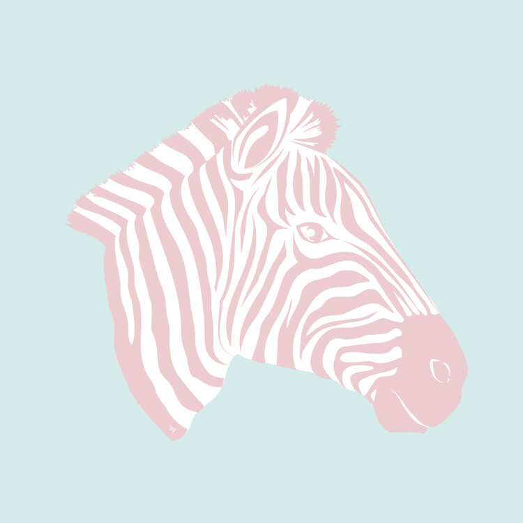 Plagát Sweet pink Zebra