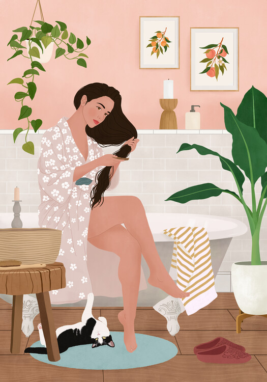 Canvas Print After a Bath