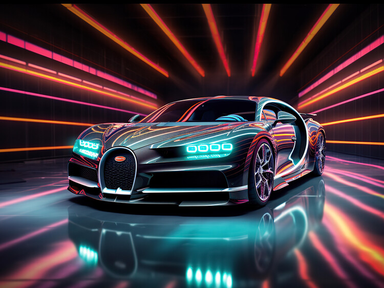 Poster Neon Car