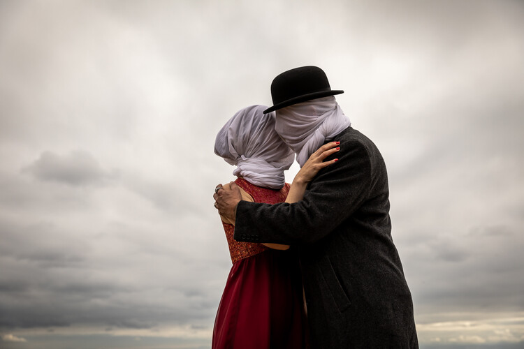 Canvas Print The Lovers then and Now