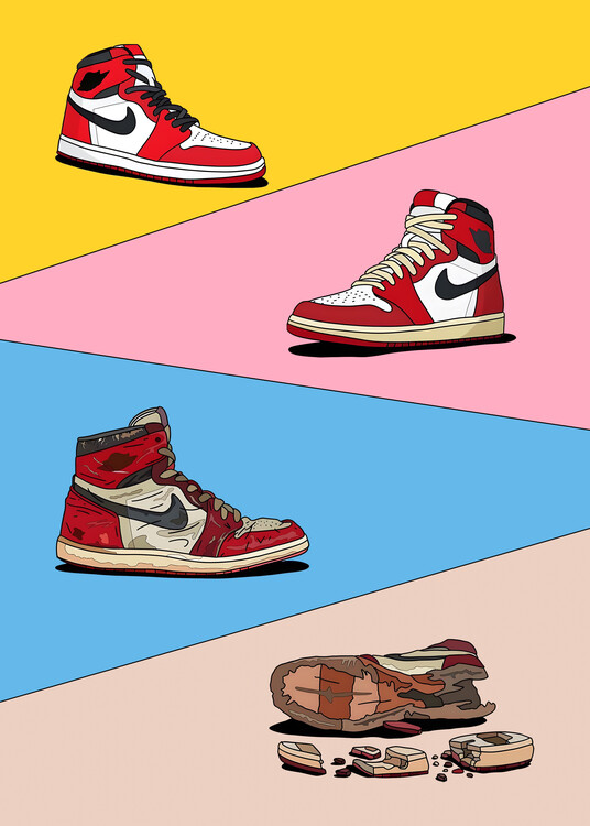 Poster nothing lasts forever sneakers
