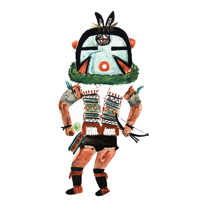 Poster Hopi Kachina Drawing 2