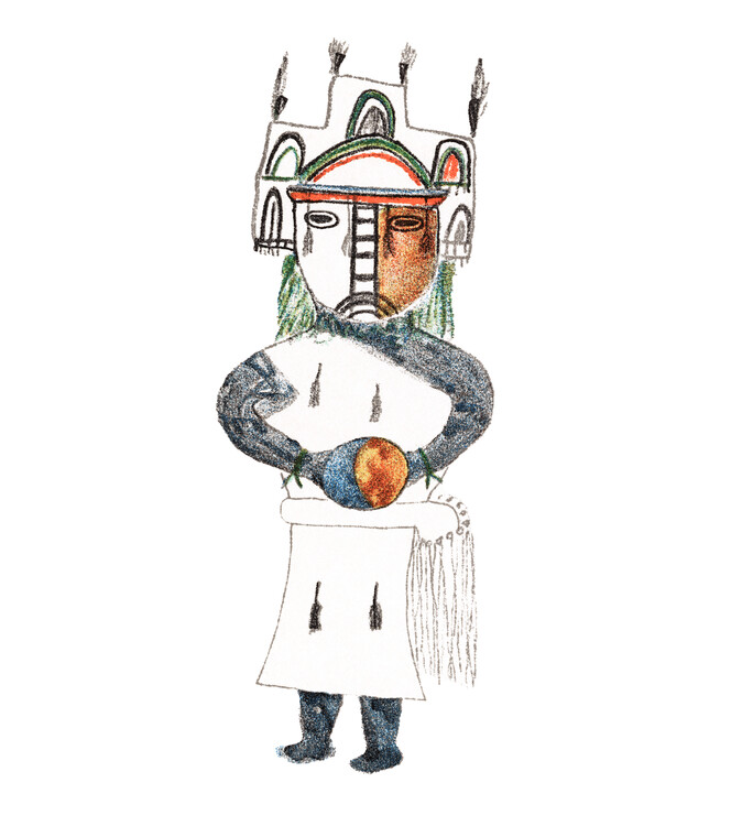 Poster Hopi Kachina Drawing 4