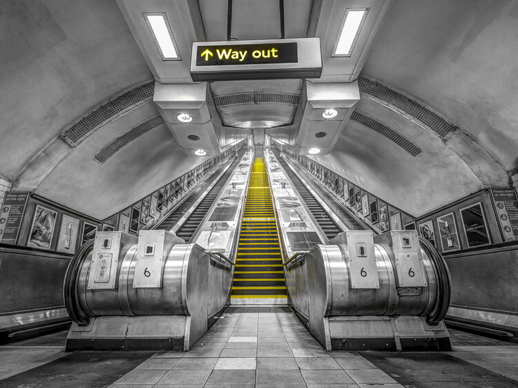Poster Subway Escalator