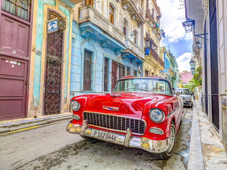 Poster Vintage car in Havana