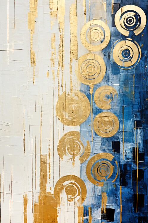 Poster ABSTRACT ART Water Splashes