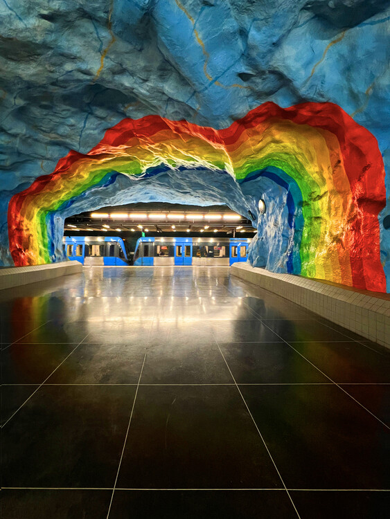 Poster Rainbow train