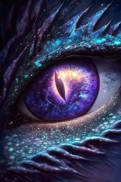 Canvas Print Universe Dragon Eye