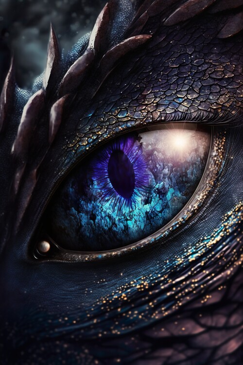 Poster Scary Dragon Eye