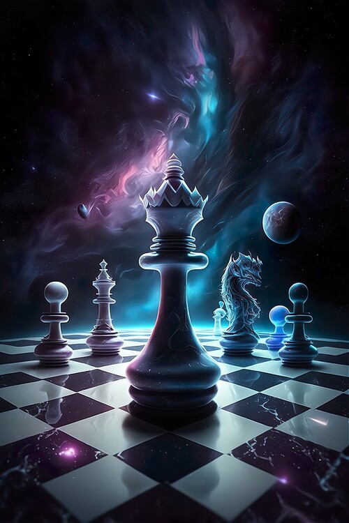 Плакат Chess Queen in Space