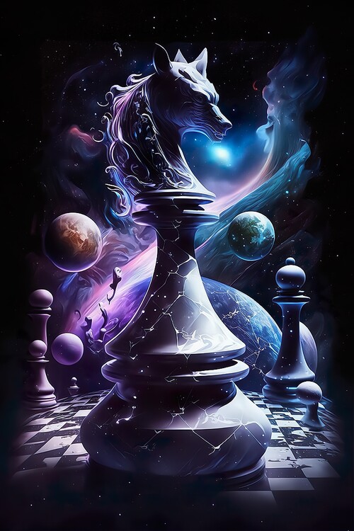 Плакат Pawn Chess in Space
