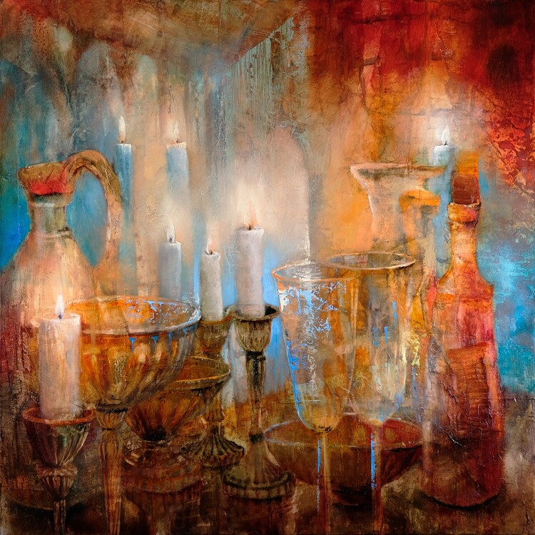 Poster Still life with seven candles