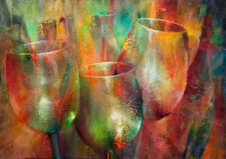 Poster Glasses, color and light
