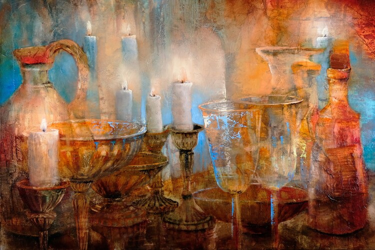 Poster Still life with seven candles