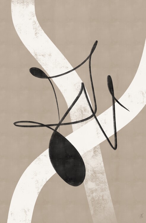 Poster Scandi black & biege