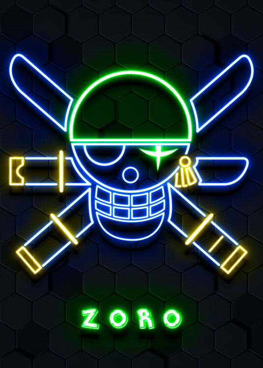 Poster Zoro Neon