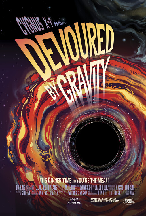 Billede på lærred Devoured by Gravity Poster, Cygnus X-1